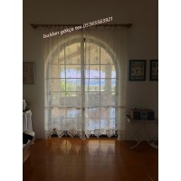 gül desen buldan perde özel üretim