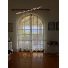 gül desen buldan perde özel üretim
