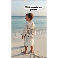 müslin çocuk bornoz 3