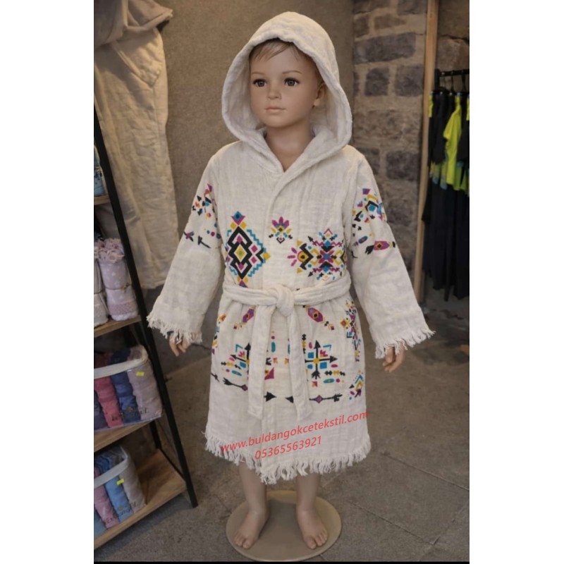 müslin çocuk bornoz 2